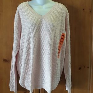 Tommy Hilfiger Women's Cable Knit V-Neck Sweater